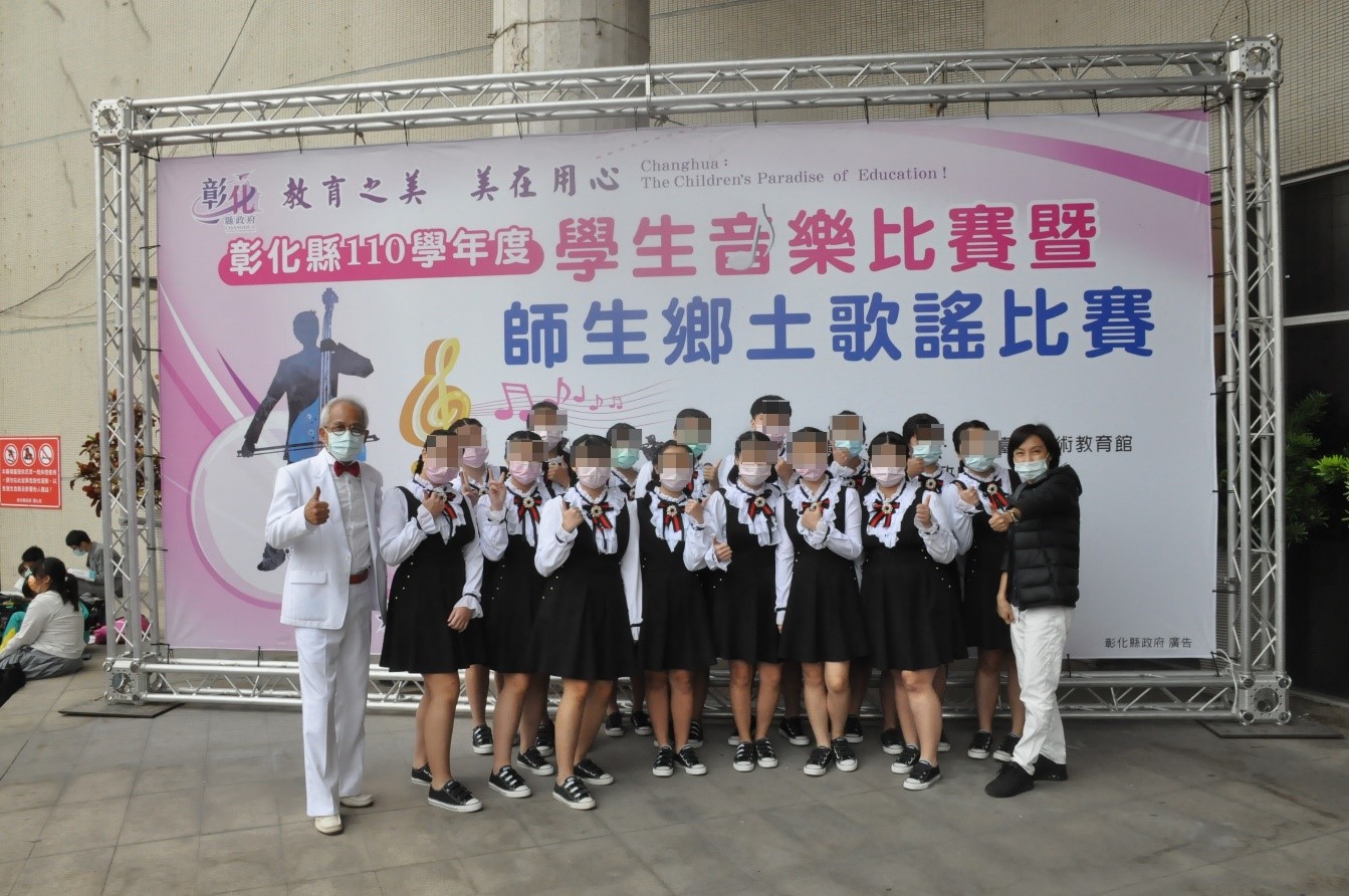 林家如校長親赴現場為學生加油打氣