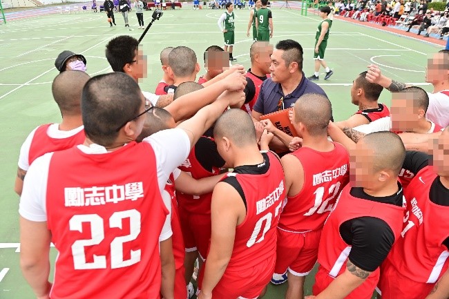 Cheering each other before the game
