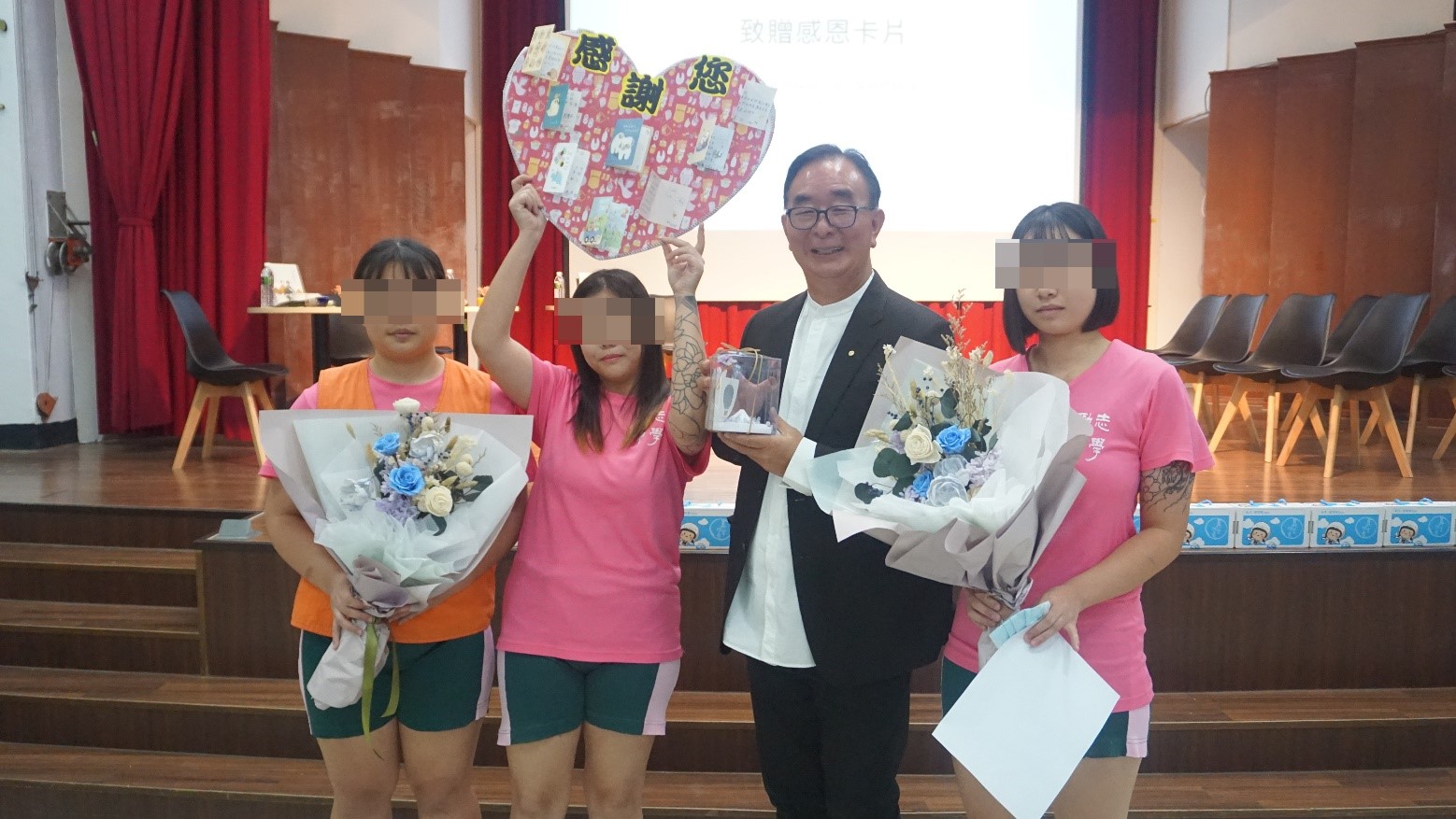 Students presented handmade cards and bouquets to express their gratitude