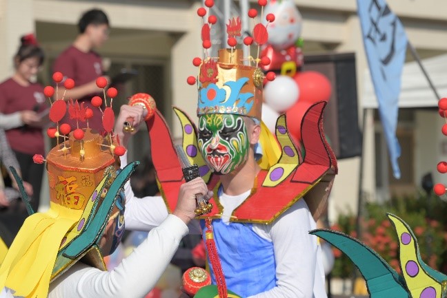 Creative face painting comes into play